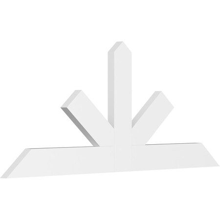 Ekena Millwork Saratoga Architectural Grade PVC Gable Bracket, 72"W x 30"H x 2"D x 6"F, 10/12 Pitch GBP072X30X0206SAR00